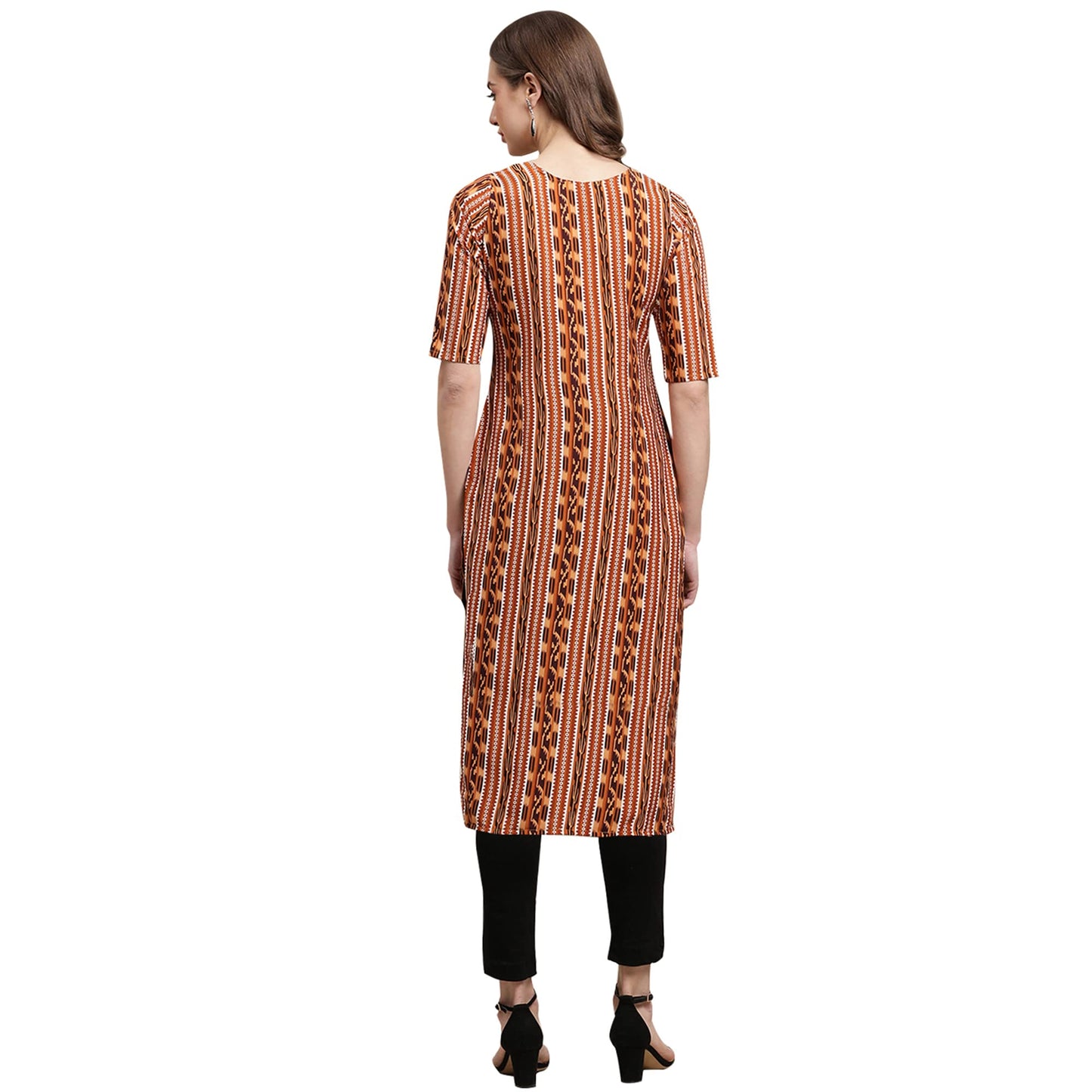 Pinkmint Women'S Crepe Digital Print Straight Kurta(Pack Of 6)[Qv-344-330-339-358-380-372-Xxl]