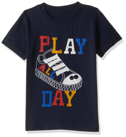 T2F Boys Solid Regular Fit T-Shirt (TSRT5P07_Multicolour