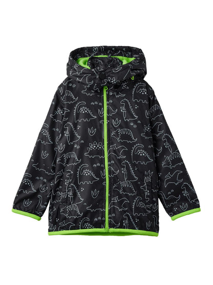 The Souled Store Dino Era Boys Long Sleeve Zipper Front All Over Print Puffer Hooded Jackets