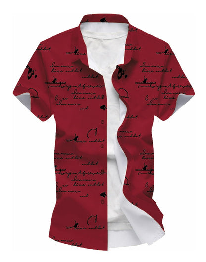 Kadiyu Half Sleeve Casual Printed Shirts For Men Regular Fit Printed Spread Collar Casual Shirt Lycra Fabric With Combo Shirt (P
