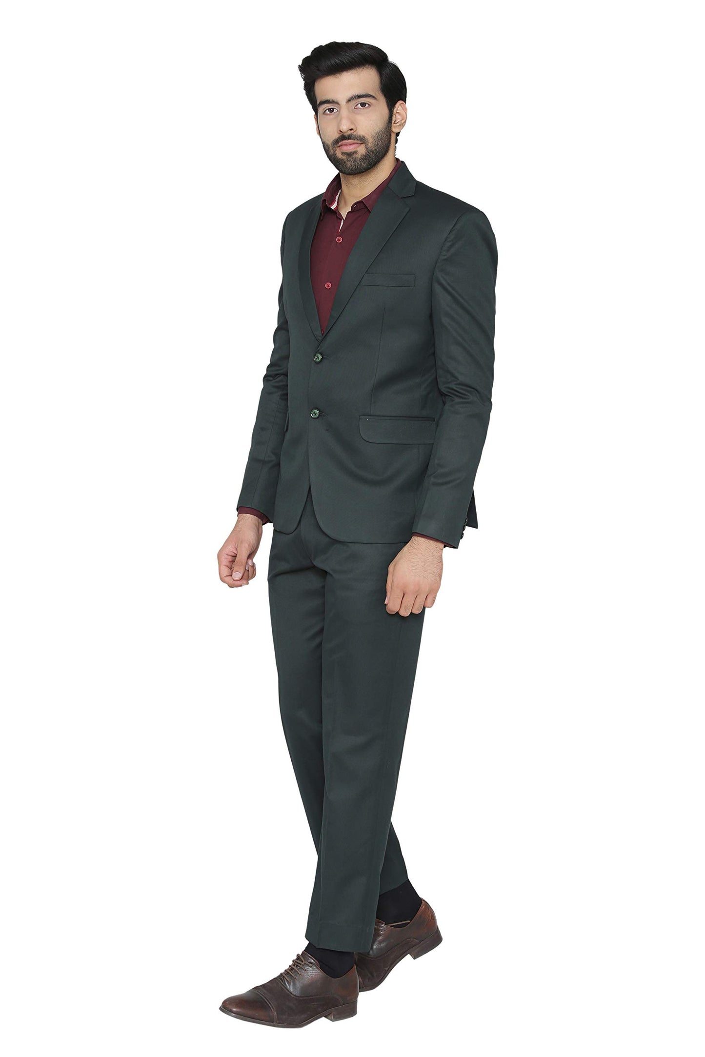 WINTAGE Mens Polyester Cotton and Evening 2 Pc Suit : Green