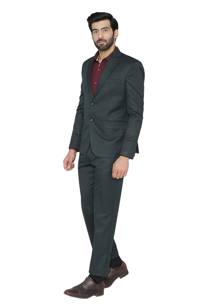 WINTAGE Mens Polyester Cotton and Evening 2 Pc Suit : Green