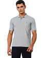 Thomas Scott Mens | Knitted | Cotton Polyester Blend | Ribbed Short Sleeve | Polo Collar | Button | Tshirt for Men (CCMPT04_Blu