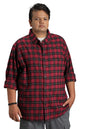 High Star Plus Size Classic Tartan Checked Cotton Casual Shirt