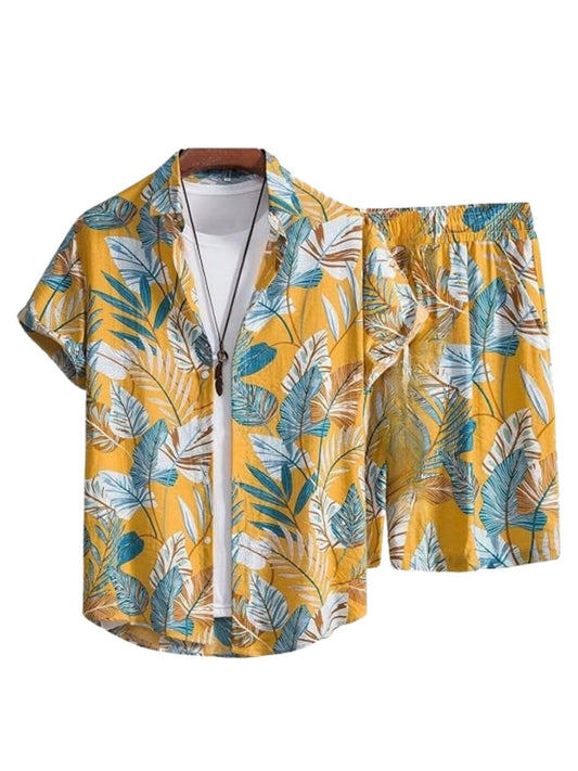 Greciilooks Unisex Printed Night Suit Set| Regular Fit For Casual Wear| Comfort Fit For Everyday Wear| Rayon Short Night Dress|