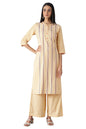 Aurelia Orange Ethnic Festive Kurta And Palazzo Set