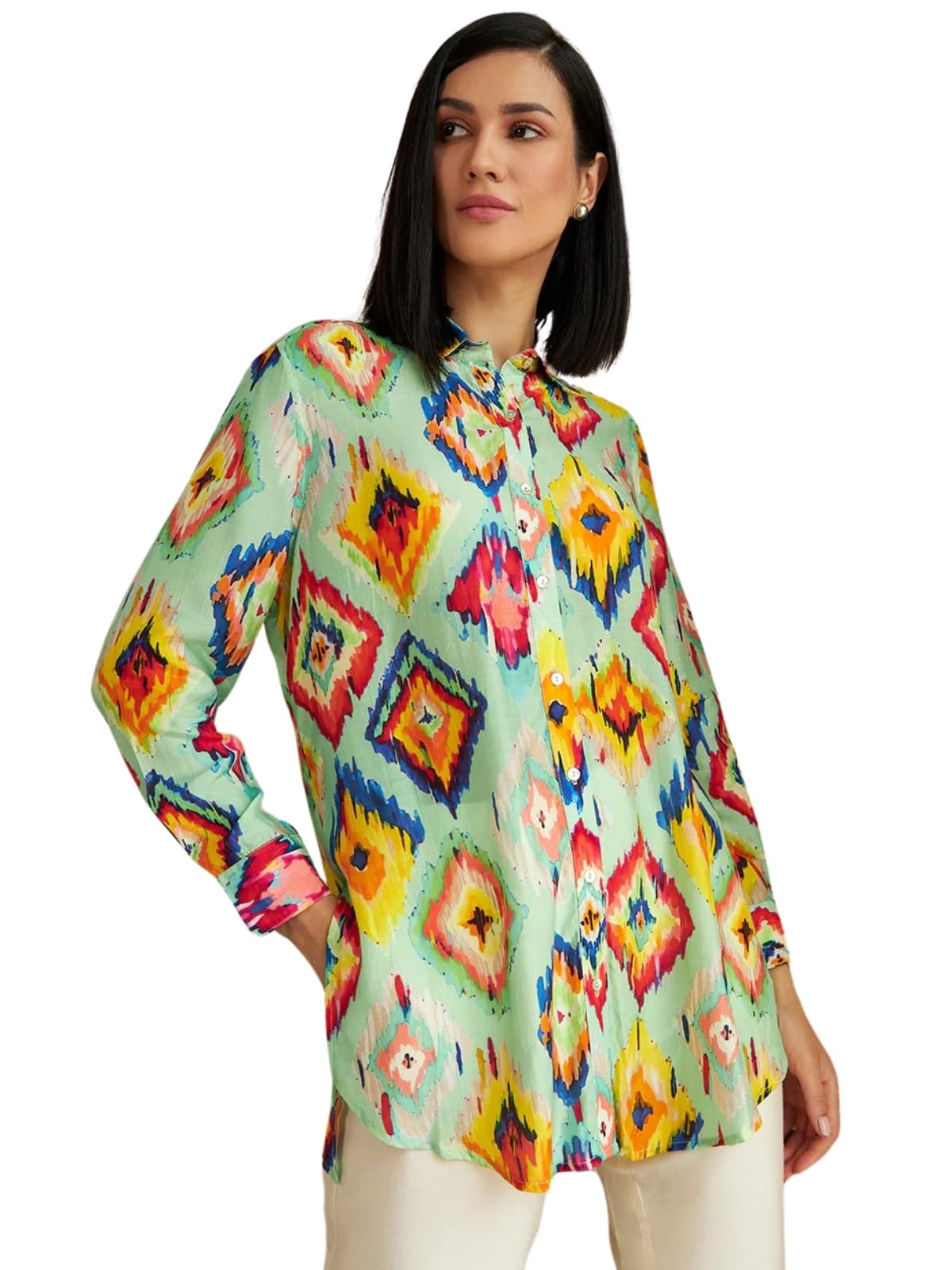 Leriya Fashion Printed Regular Fit Jeans Korean Trendi Western Tops For Women Stylish