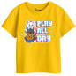 Bon Organik Girls Regular Fit T-Shirt (BON11428_Yellow