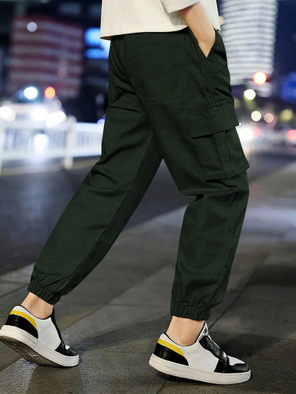 TAGAS Cargo for Boy| Boys Joggers| Cotton Pant |Boys cargotrouser| Green