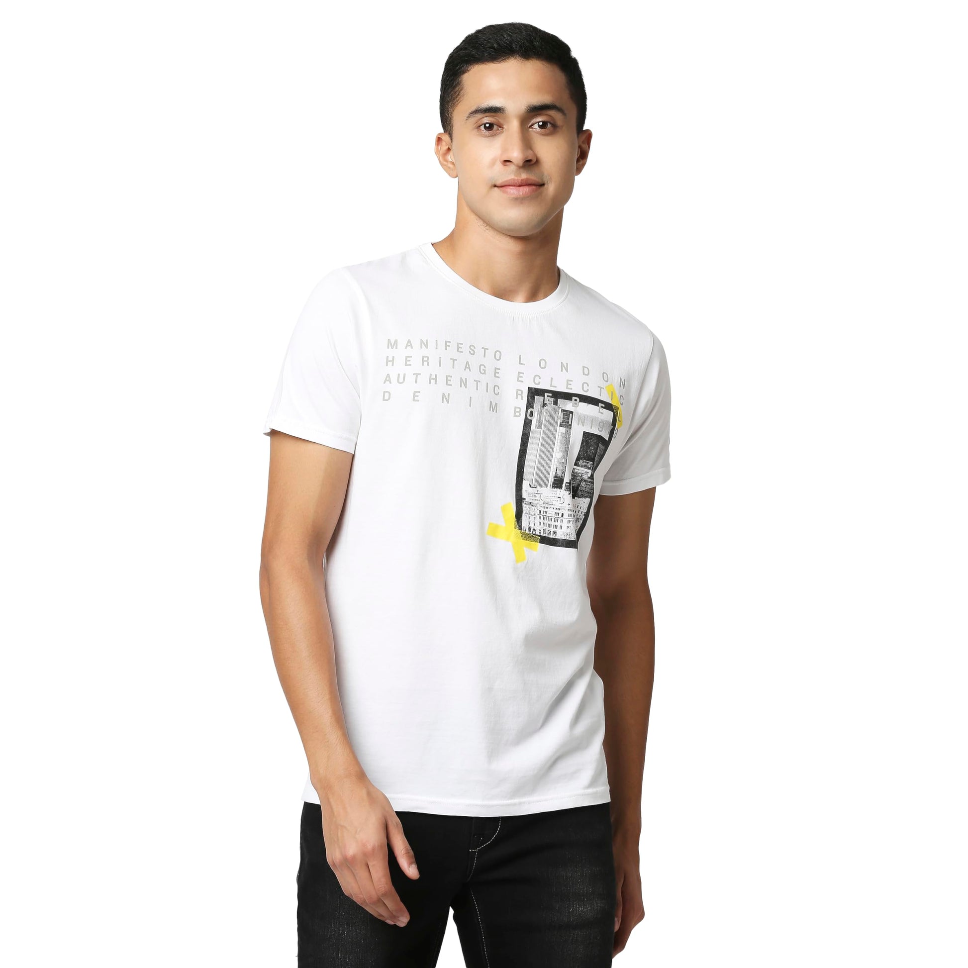 Pepe Jeans MenS Fitted T-Shirt (Pm508787_White S)