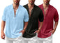 Finivo Fashion Combo Of MenS Solid Cotton Blend Straight Kurta Shirt Pack Of 3