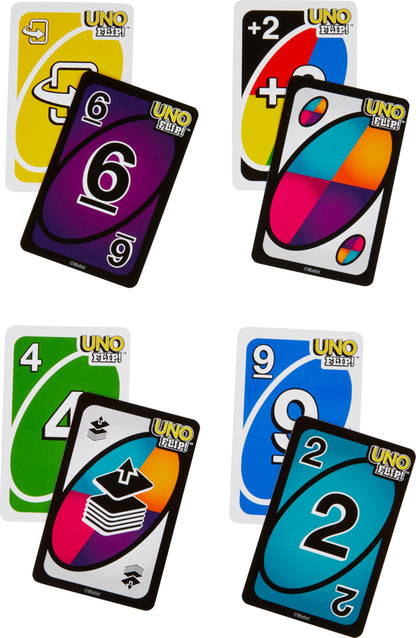 Mattel Games UNO FLIP! Card Game - 112 Cards, Multicolor, Medium Size, Model GDR44, Ideal for Ages 7 and Up