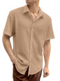 Greciilooks For Casual Stylish Polycotton Regular Formal Shirt Light Brown