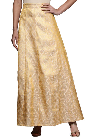 Libas Jacquard Classic Skirts Gold