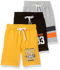 T2F Boys Cotton Printed Shorts with Two Side Pockets (Pack of 3), Assorted, 2-3 Years