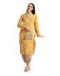Leriya Fashion Cotton Blend Floral Foil Printed Indian Ethnic Kurta with Pant Set for Women Fancy Patiyala Pant Set for Traditio