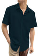 Greciilooks For Casual Stylish Polycotton Regular Formal Shirt Turquoise
