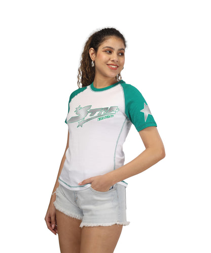 SHODOX Womens 100% Cotton Printed Regular fit Round Neck Short Sleeve Tshirt (Pack of 1)