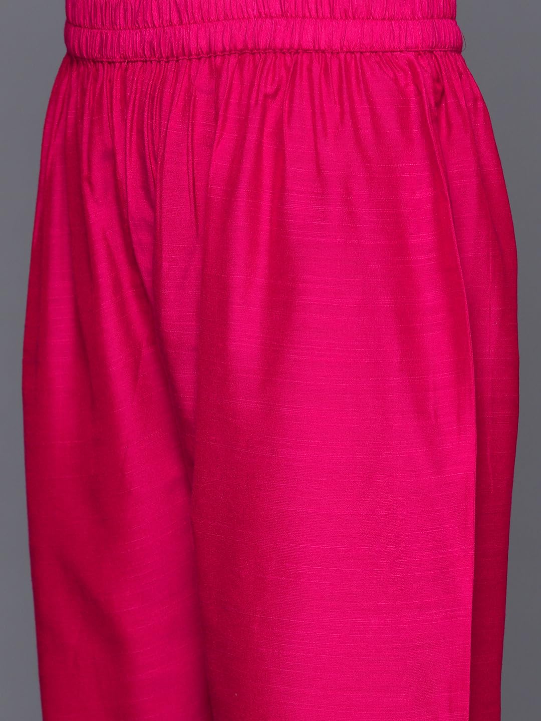 VARANGA Womens Fuchsia Embroidered Sequinned Kurta Set with Dupatta