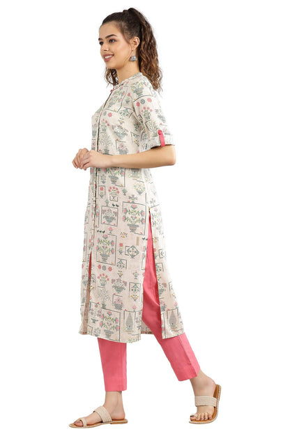 Aurelia Women's Rayon Solid Regular Kurta