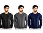 Noble Monk MenS Round T Shirt (Combo Pack Of 3) -Regular Fit |Full Sleeves |Solid Pattern | Casual T-Shirt For Men