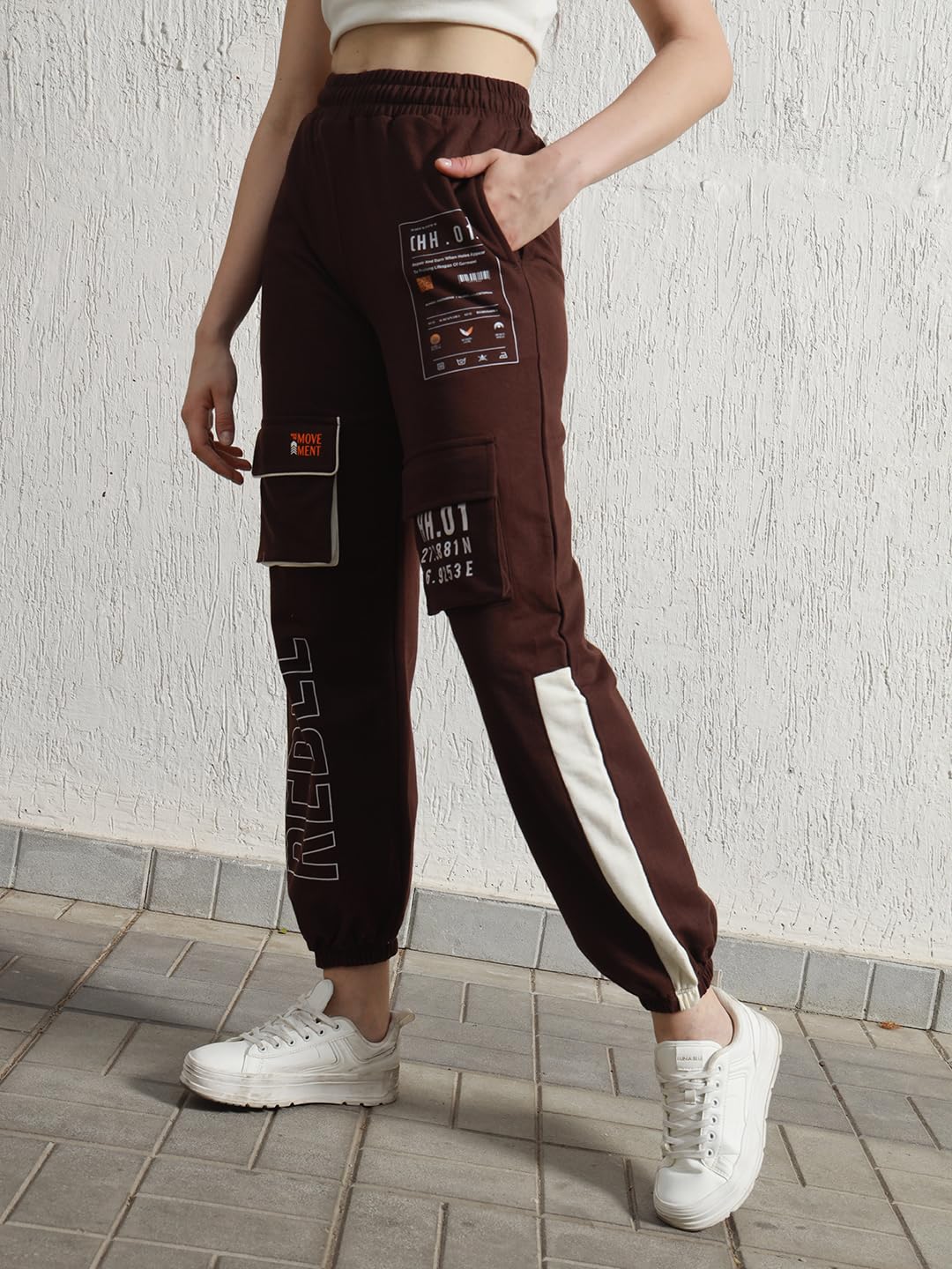 Hubberholme Women Brown Smart Casual Summer Cotton Regular Fit Solid Trousers_30