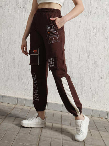 Hubberholme Women Brown Smart Casual Summer Cotton Regular Fit Solid Trousers_30