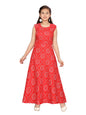 Aarika Girls Cotton A-Line 11-12 Years Dress (NV-MD-815_Red
