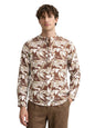 The Indian Garage Co Mens Regular Fit Printed Mandarin Collar Long Sleeves Resort Sweater
