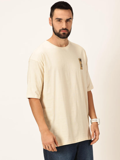 Thomas Scott Mens Oversized Fit T-Shirt (TSKOversized_Beige Forever