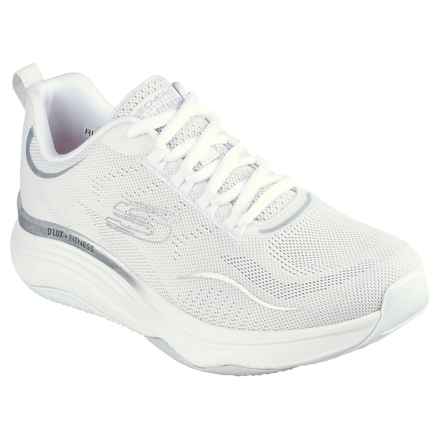 Skechers Women DLux Fitness Pure Glam Vegan Air-Cooled Memory Foam Cushioned Comfort Insole (1 Casual Shoes