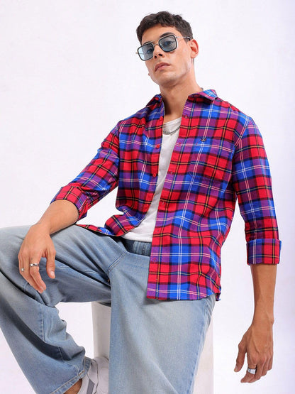 The Indian Garage Co Mens Slim Fit Shirt (1223-SHBCYD-11-01_Navy