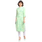 Nainvish Women'S Cotton Blend Straight Printed Kurti With Pant (Sd098-S_Green)