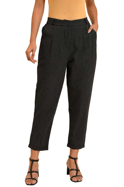 W Pure Cotton Strechable Straight Pants for Women | Pure Cotton Straight Pants for Women | Trousers for Women | W for Woman