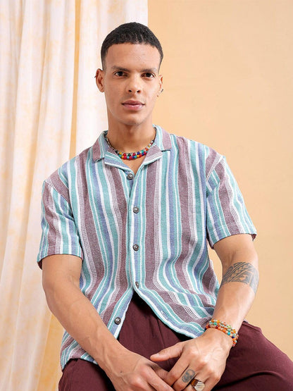 The Indian Garage Co Mens Relaxed Fit Shirt (0923-SHMKRS-04-01_Black