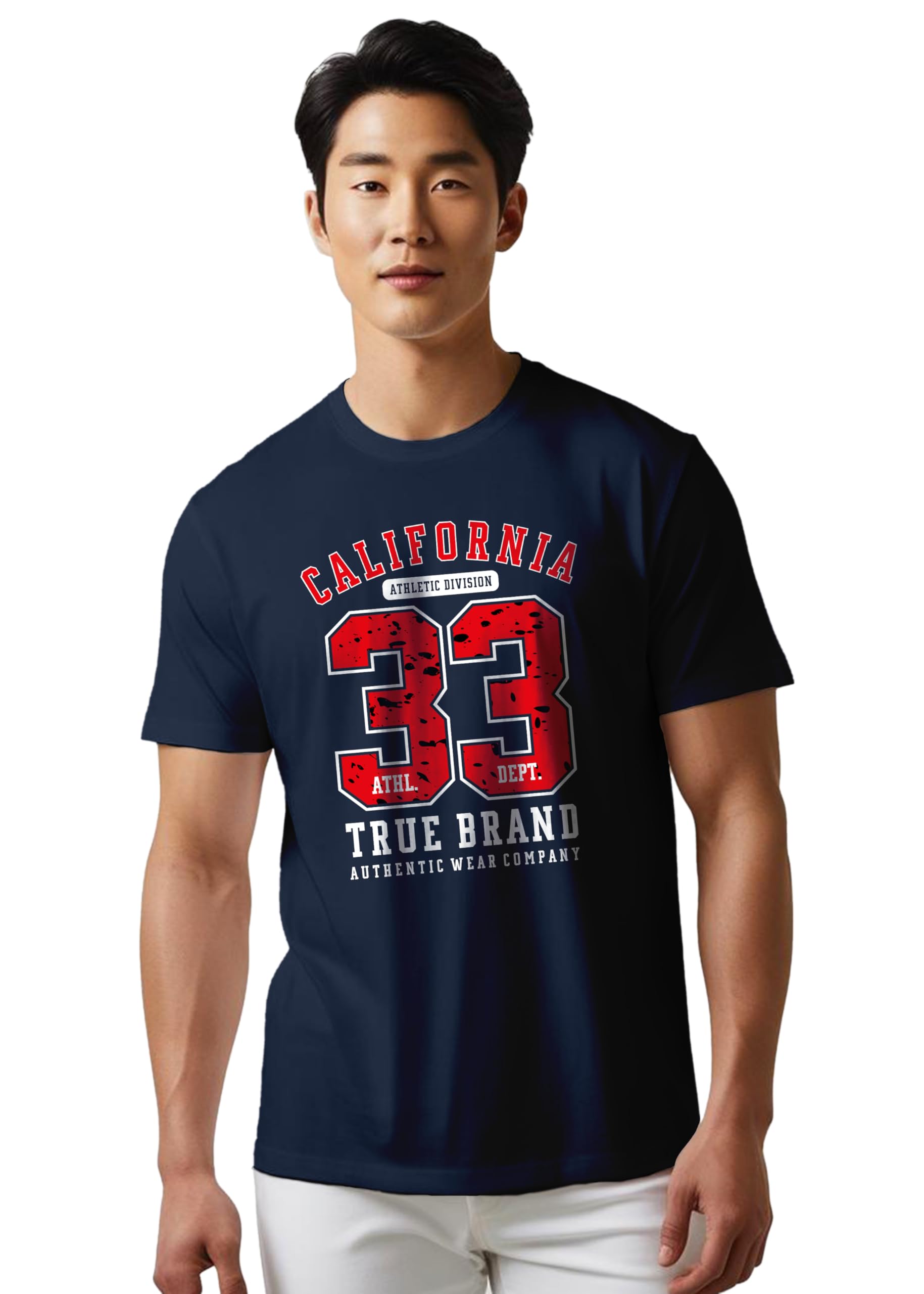 Peppyzone Mens Regular Fit T-Shirt (PZ-N-8372_Navy Blue4