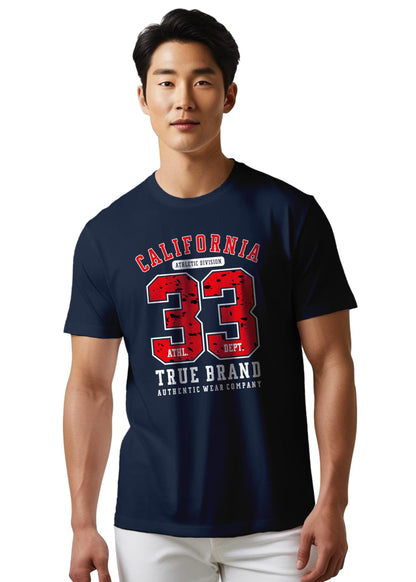 Peppyzone Mens Regular Fit T-Shirt (PZ-N-8372_Navy Blue4