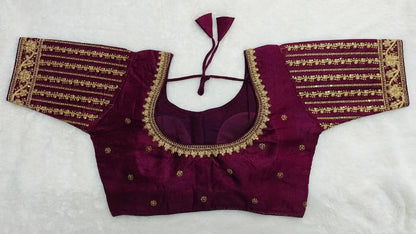 Vihu Fashion WomenS Readymade Blouse Embroidery Multi Coding Gold Thread Indian Ethnic Designer Stitched WomenS Readymade Sare
