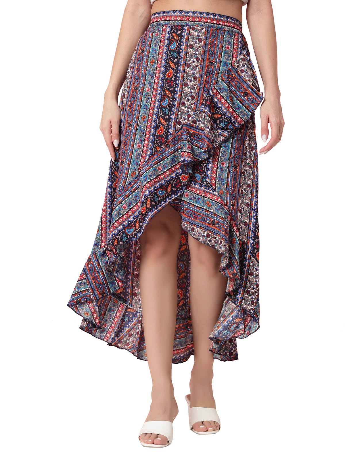 OOMPH! Long Skirts for Women Multicolor - msk050