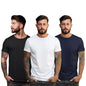 Peppyzone S to 5XL Cotton Round Neck Tshirt for Men - 100% Cotton, Half Sleeve, Combo Pack of 3 T Shirts for Men (in, Alpha, XL,