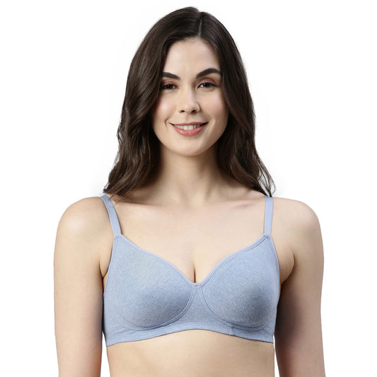 Enamor A042 Side Support Shaper Stretch Cotton Everyday Bra - Non-Padded, Wire-Free & High Coverage