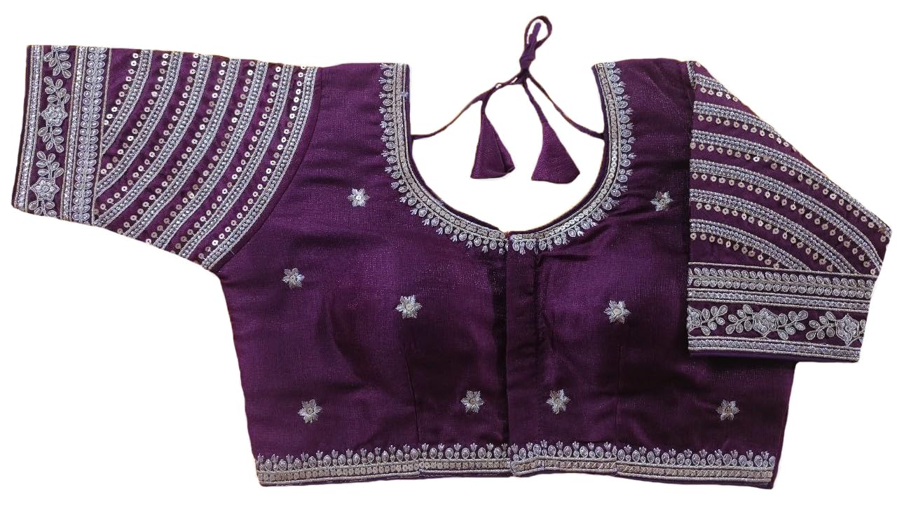 Vihu Fashion WomenS Blouse Readymade Blouse Embroidery Multi Coding Gold Thread Indian Ethnic Designer Stitched WomenS Readyma