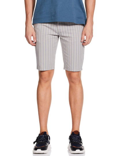 The Indian Garage Co Men Slim Fit Striped Mid-Rise Shorts
