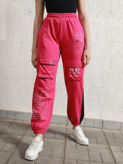 Hubberholme Women Pink Smart Casual Summer Cotton Regular Fit Solid Trousers_31
