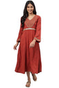 Aurelia Women Cinnabar Acrylic Solid Yarn Dyed A-Line Dress_22Noa13706-703354_S