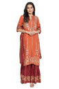 Aurelia WomenS Viscose Regular Kurta (21Aua12507-501924_Cinnamon Stick_Xs), Rust