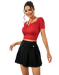 ADDYVERO Womens Summer Elegant & Casual & Daily & Dating & Work Loose A-Line Button Decor Mini Skirt Black