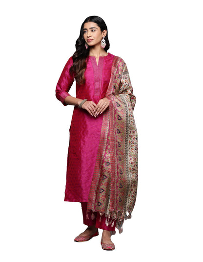 Varanga WomenS Silk Blend Kurta Set (Vskd32018_Vardup022_Pink