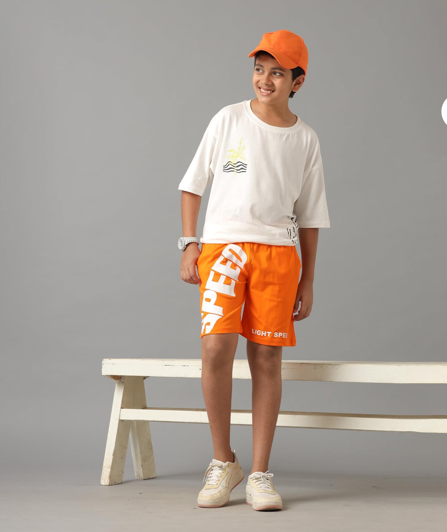 Kyda Kids Bio Washed 100% Cotton Summer Children Unisex Shorts With Pockets(Pack Of 3)