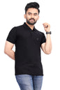 More & More MenS Solid Regular Fit T-Shirt (Bb Polo Tshirt_Black